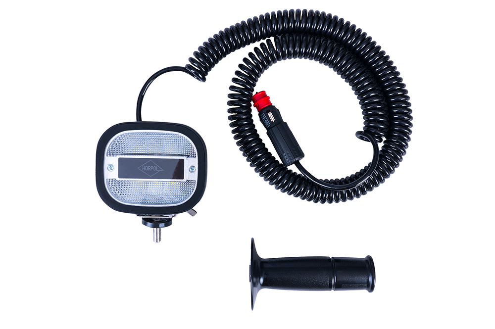 Work lamp with handle and cigarette lighter plug LRD 3071