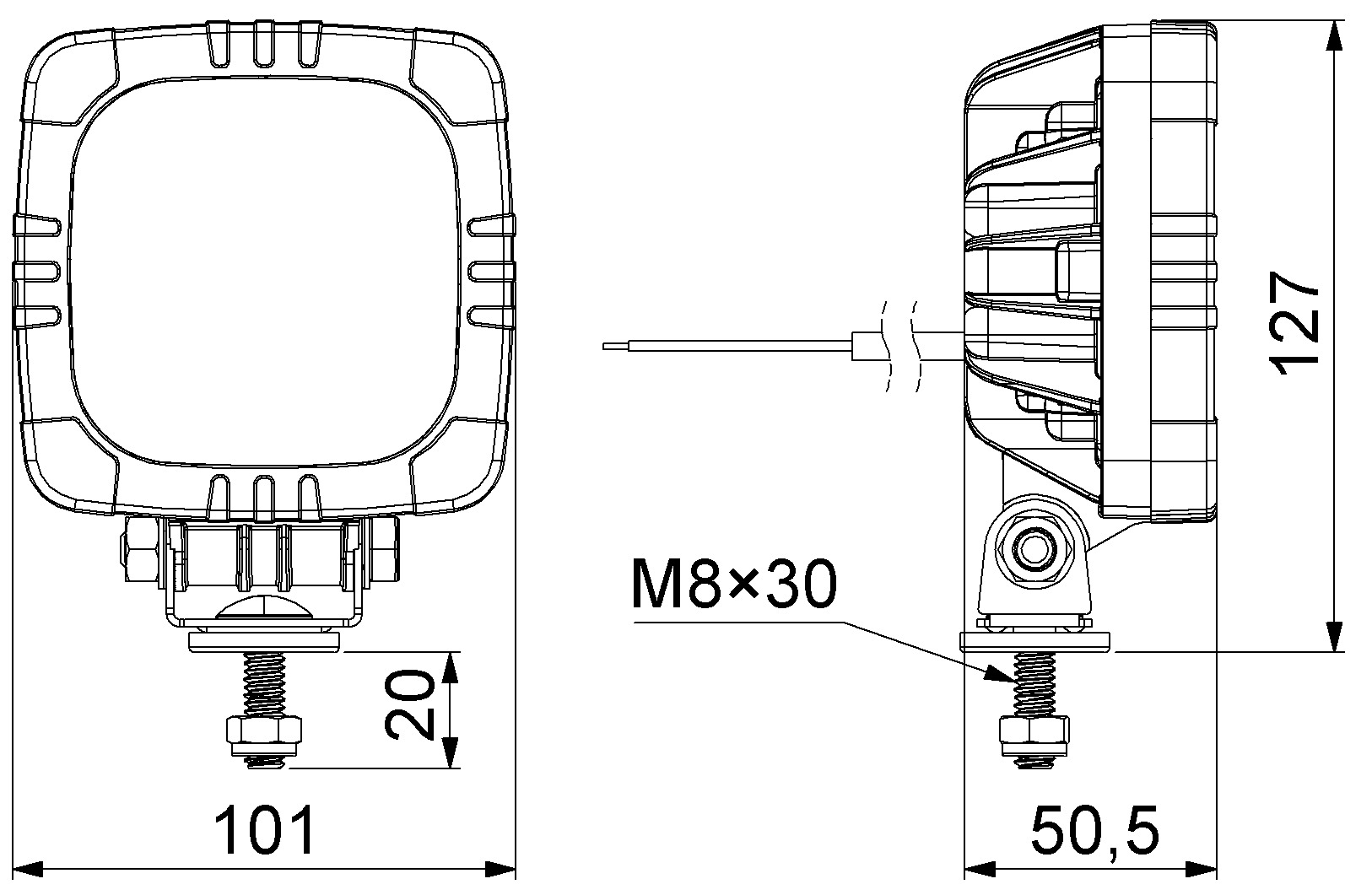 Work light LRD 2679/RED